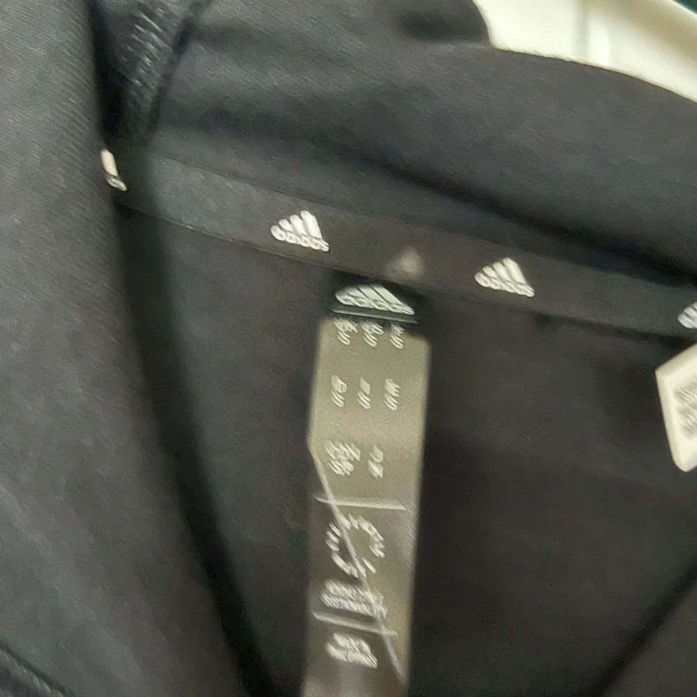 Adidas Black and White Sweatshirt with Signature Stripes